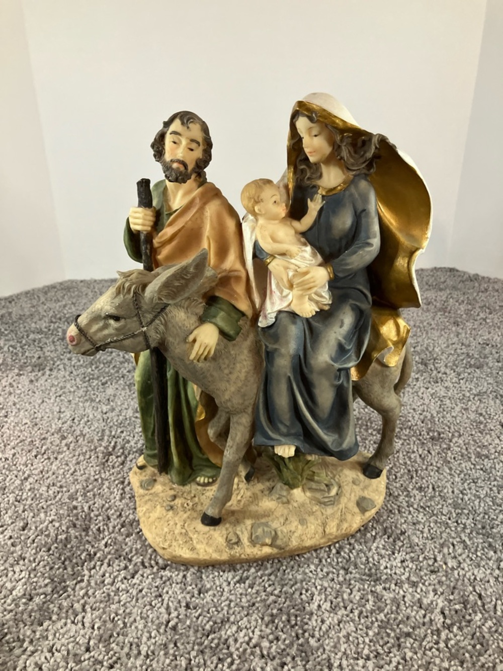 Christmas Nativity Figure Jesus, Mary, Joseph Donkey Fontanini